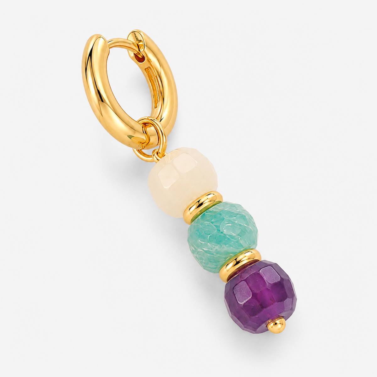 Colorful Natural Stone Dangle Earrings