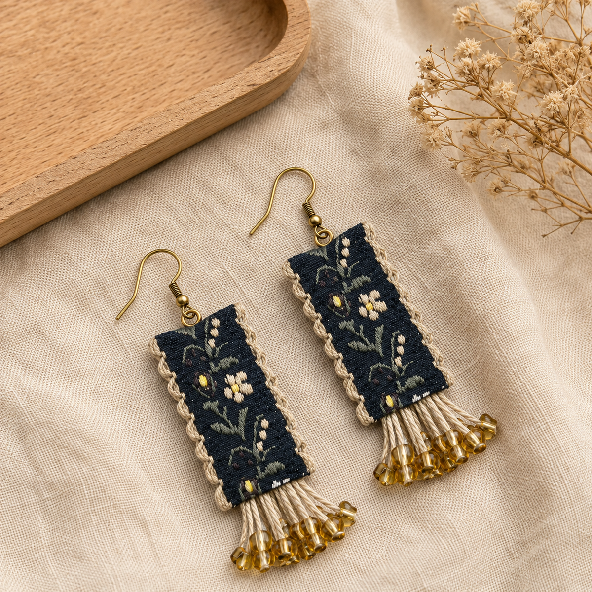 Wildflower Vintage Dangle Earrings