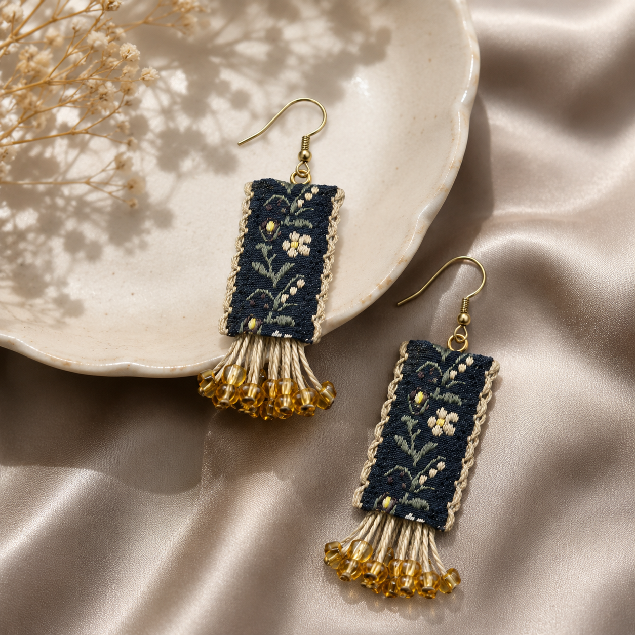 Wildflower Vintage Dangle Earrings