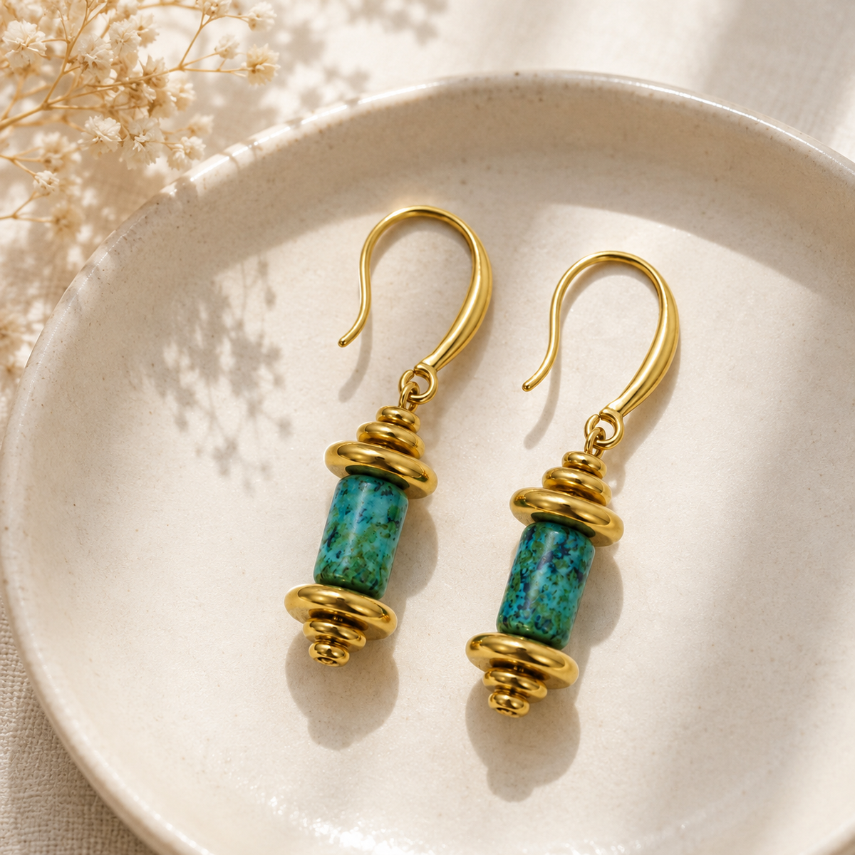 Vintage Phoenix Pendant Earrings