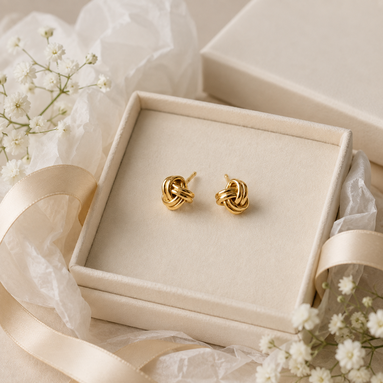 Love Knot Stud Earrings