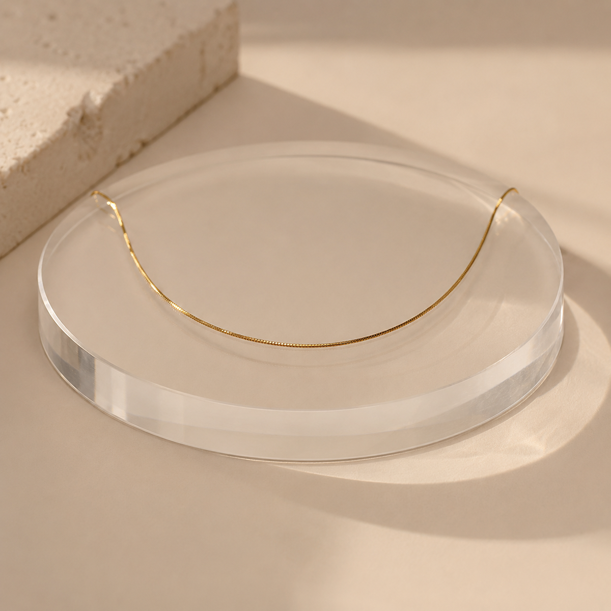 Simple Flat Snake Chain Necklace
