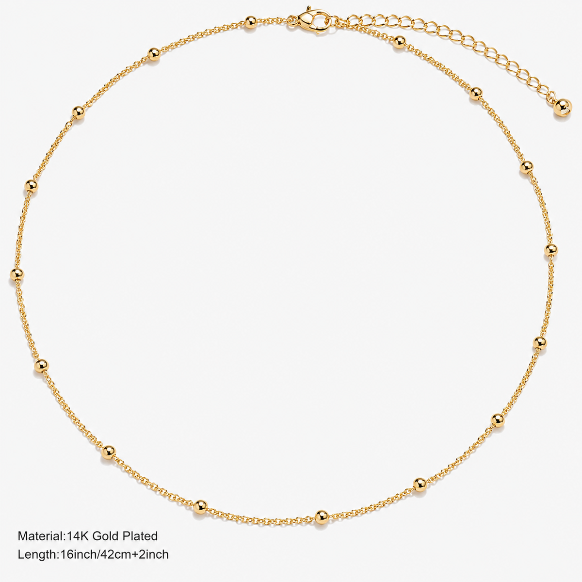 Dainty Beaded Chain Necklace