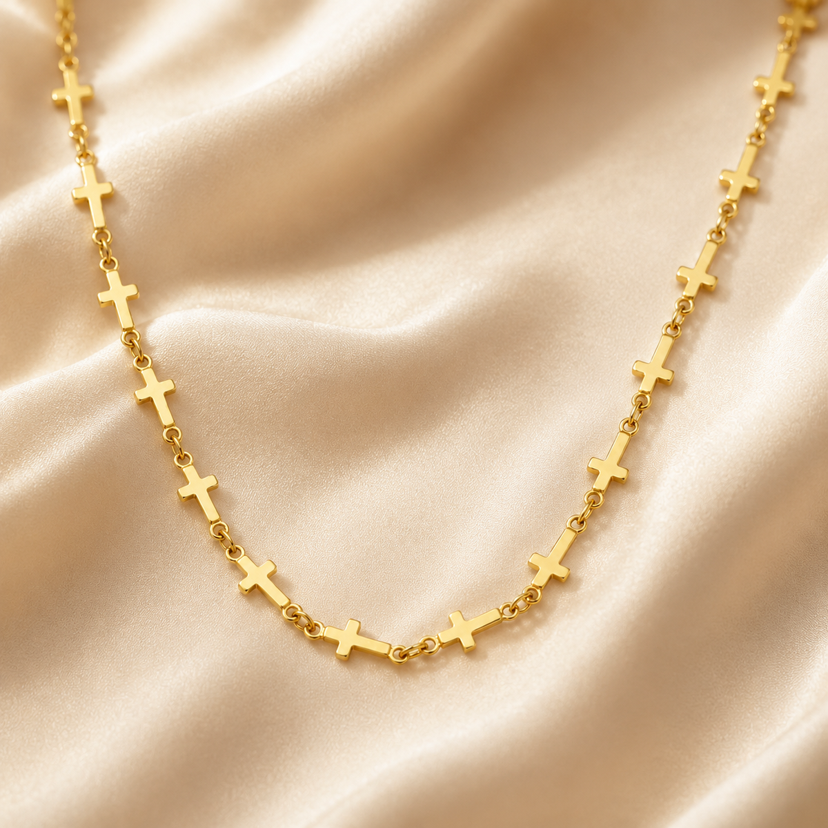 Dainty Cross Choker Necklace