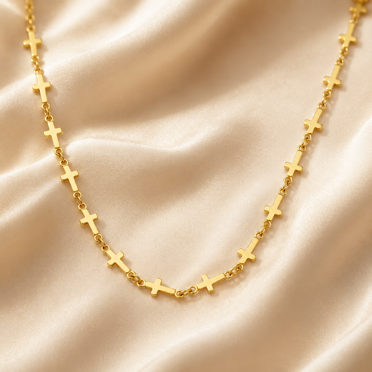 Dainty Cross Choker Necklace