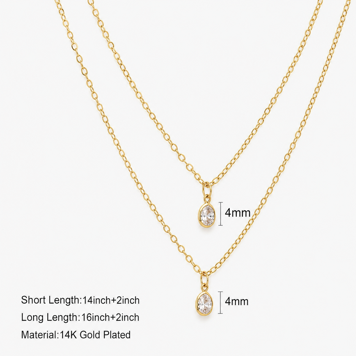 Layered Cubic Zirconia Necklace