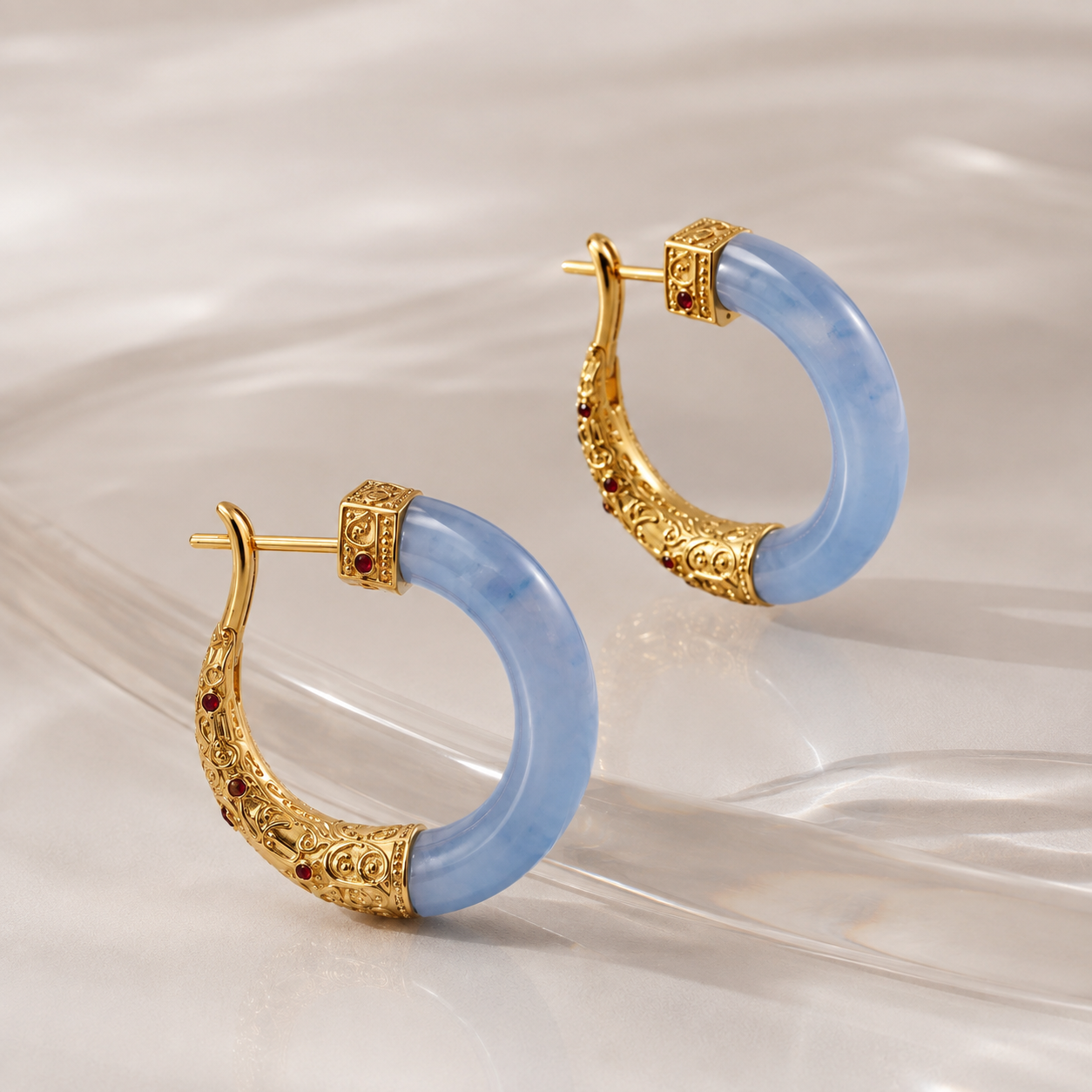 Hollow U-Shape Hoop Earrings