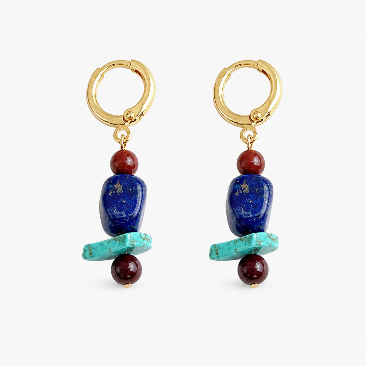 Tibetan Turquoise Dangle Earrings