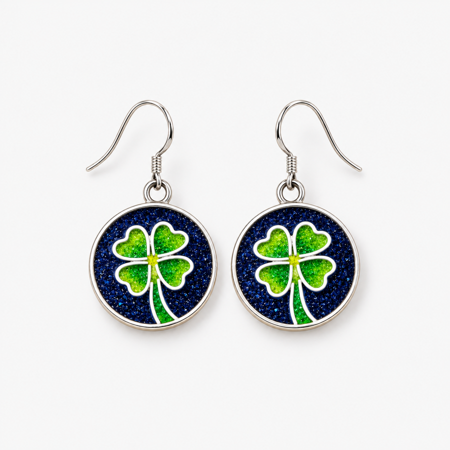 Lucky Cloisonné Drop Earrings