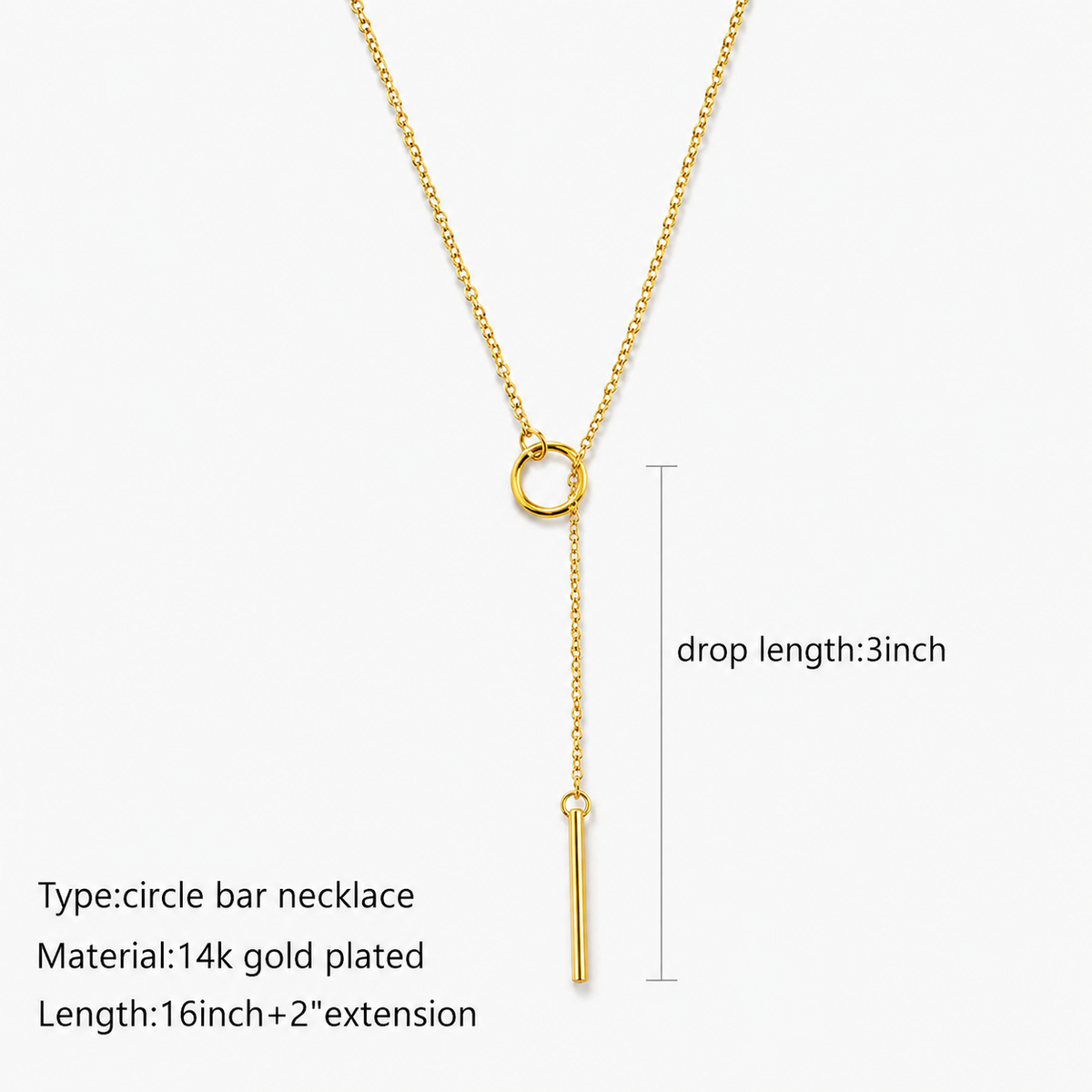 Circle Bar Y Necklace