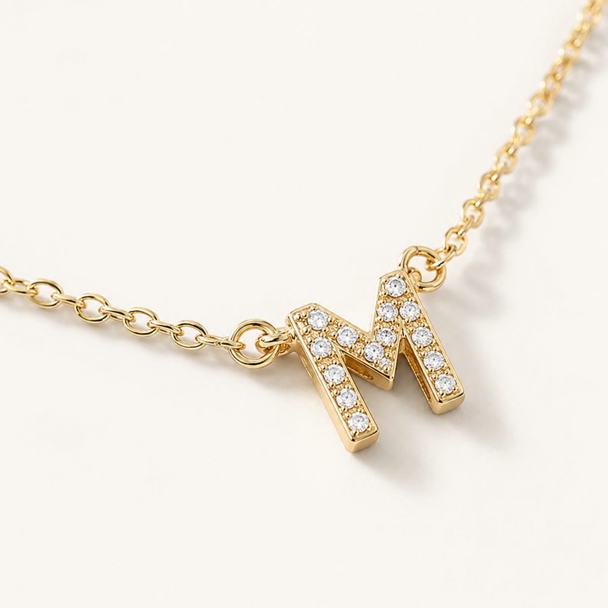 CZ MAMA Letter Necklace