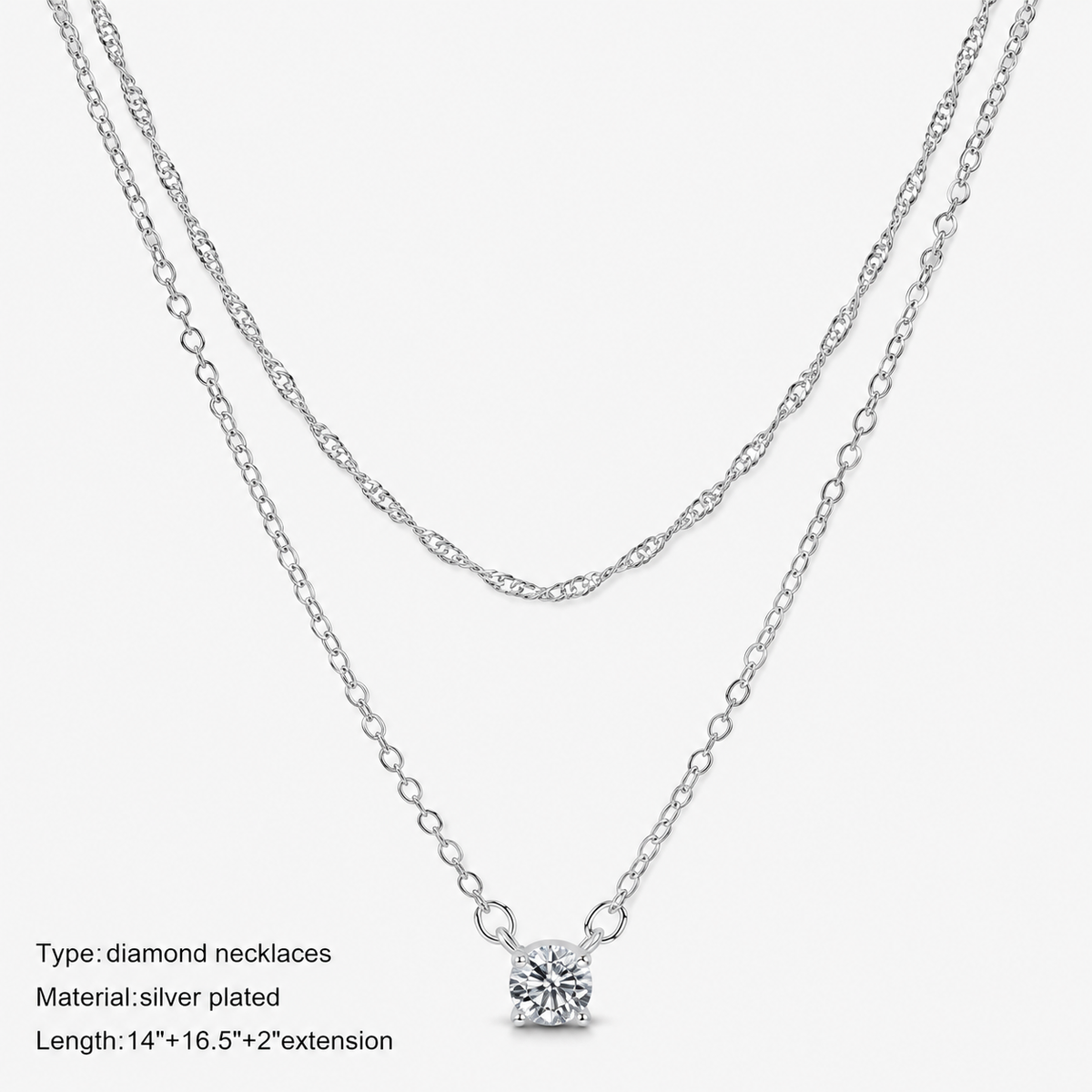 Dainty Layered CZ Necklace