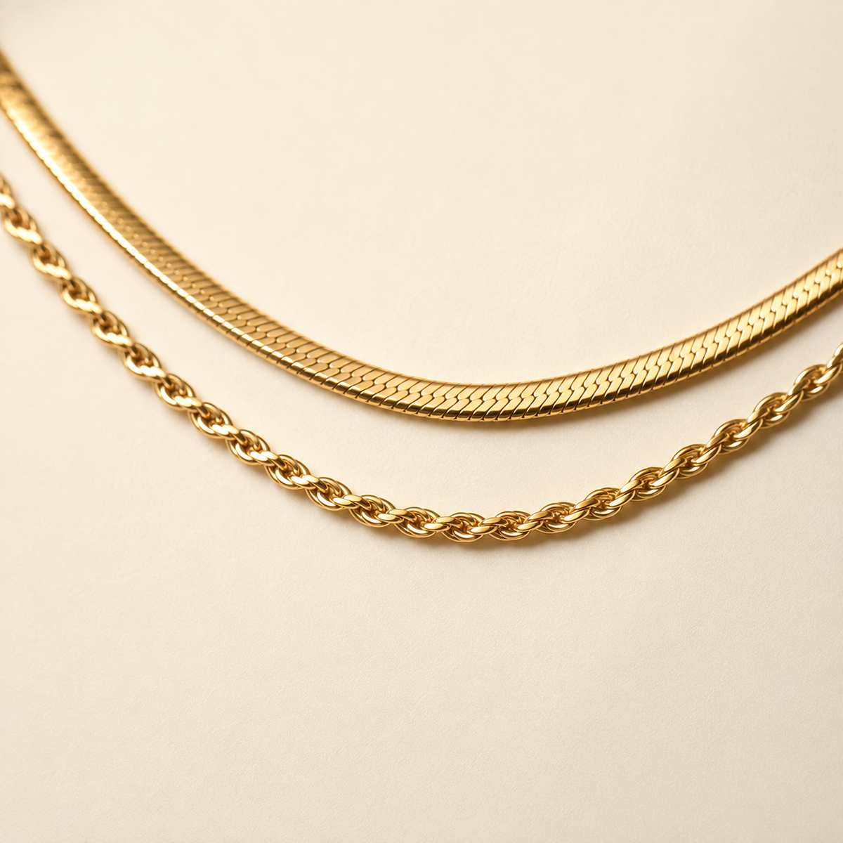 Layered Snake Rope Chain Necklace