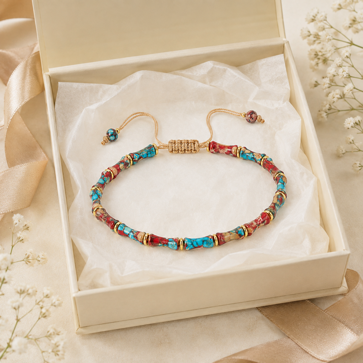 Imperial Jasper Beaded Bracelet
