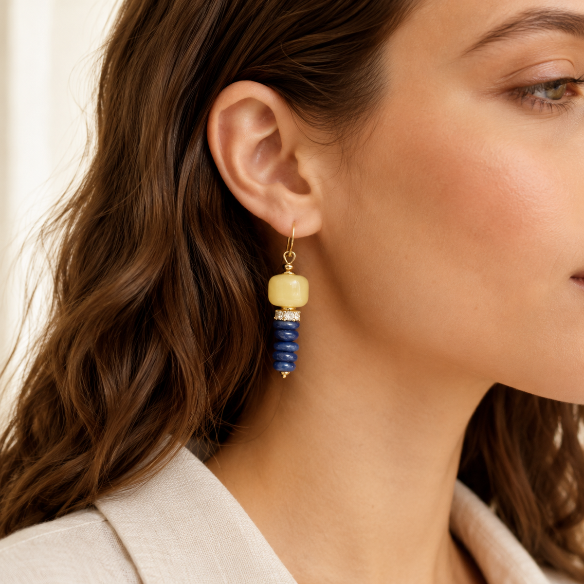 Kyanite Crystal Dangle Earrings