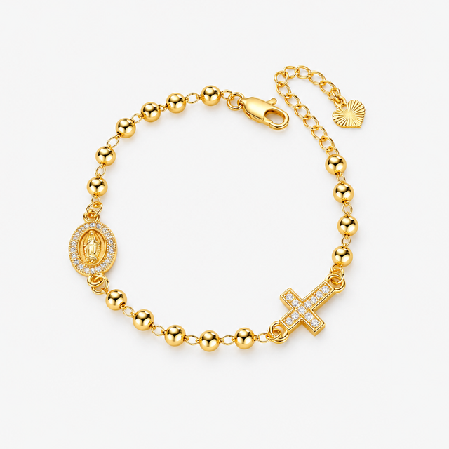 Cross Bracelet Women Pearl Beaded Faith Jewelry