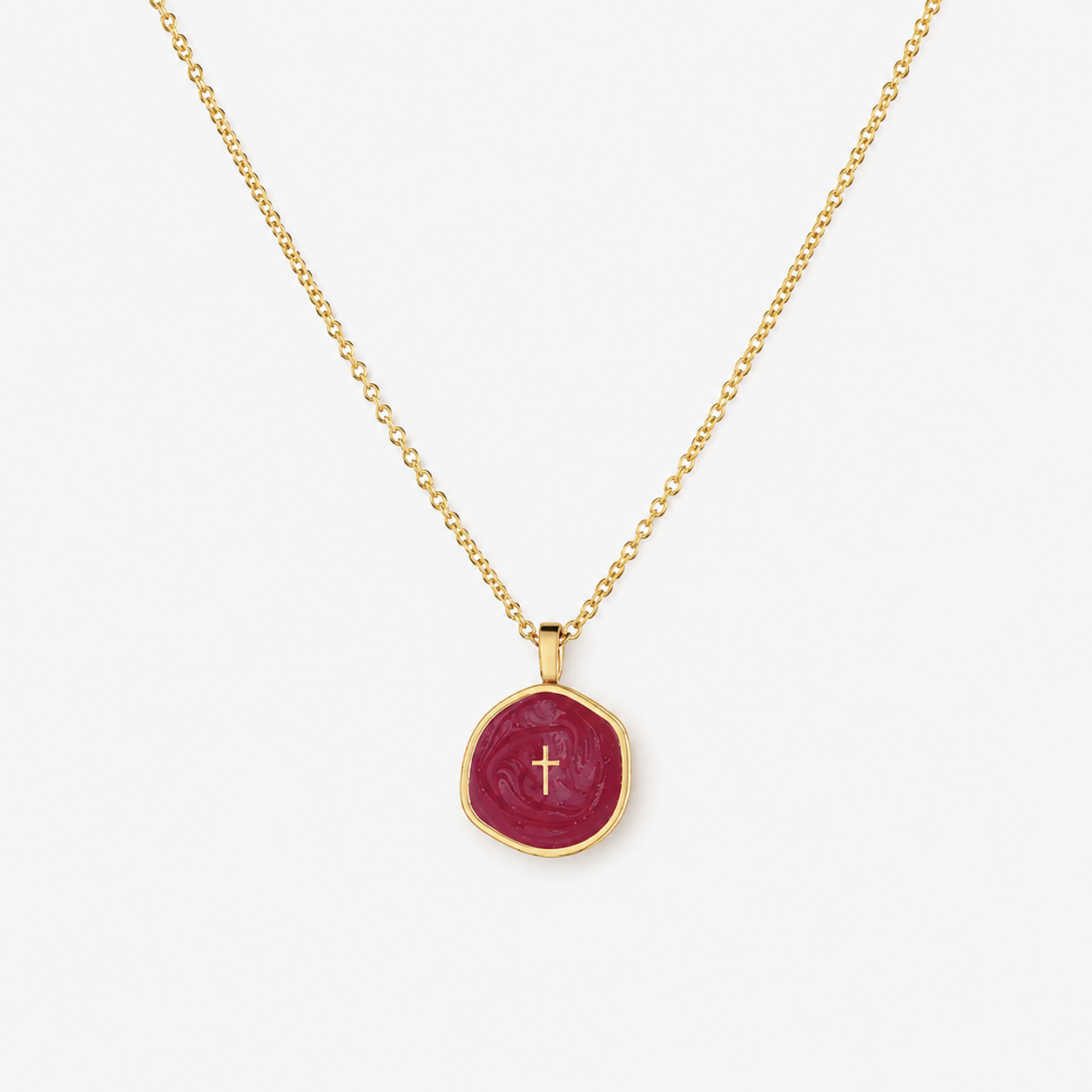 Tewiky 14K Gold Plated Cross Necklace for Women