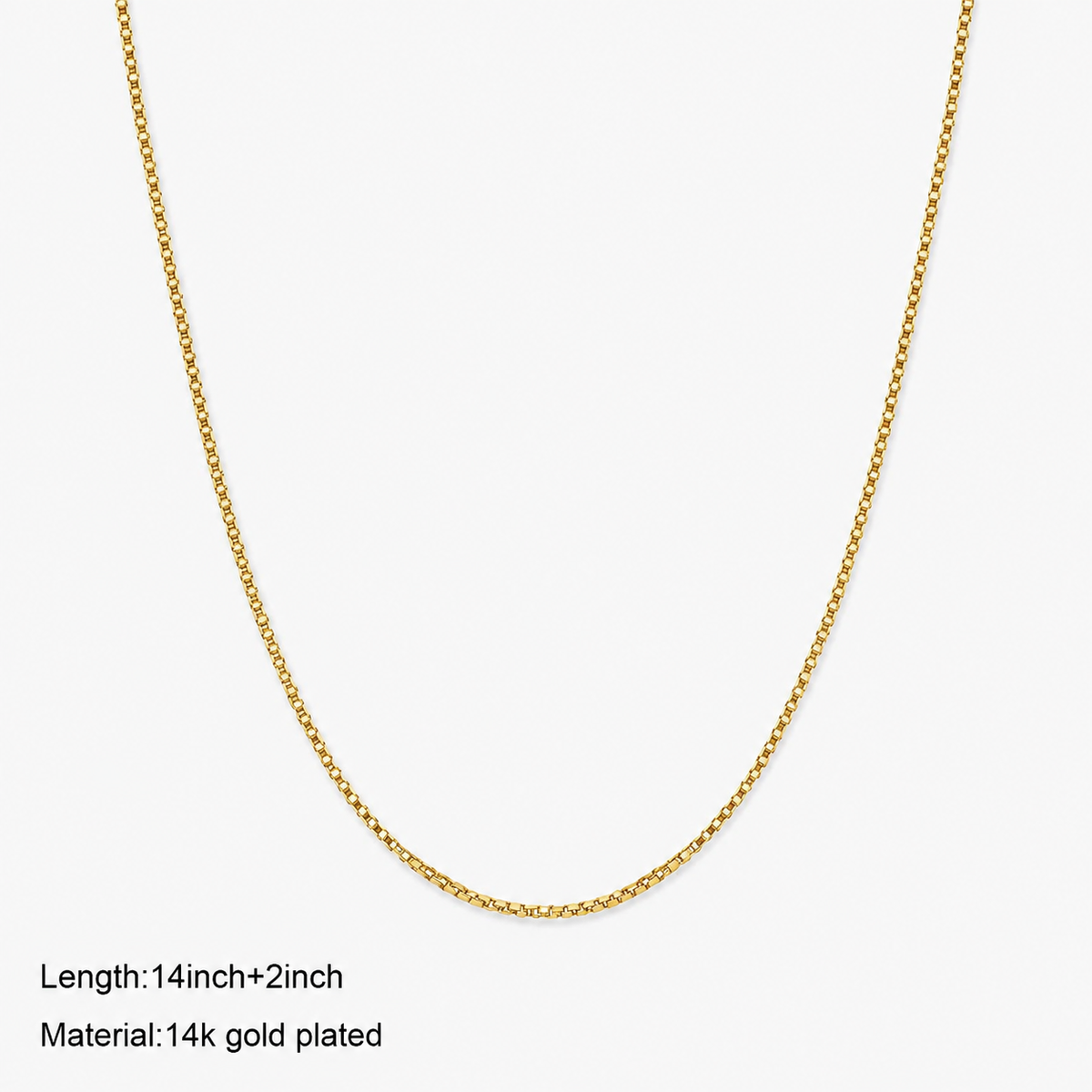 Thin Box Chain Necklace
