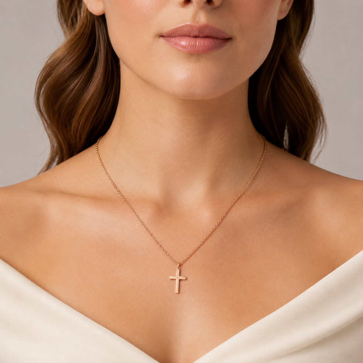 Small Cross Pendant Necklace