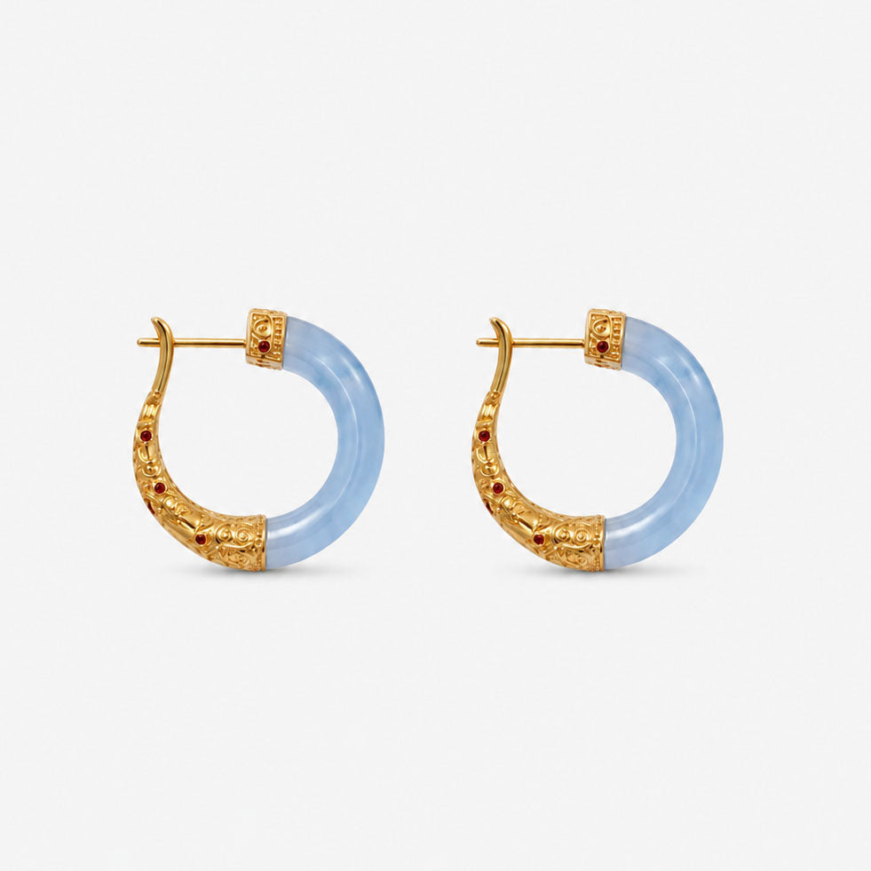 Hollow U-Shape Hoop Earrings