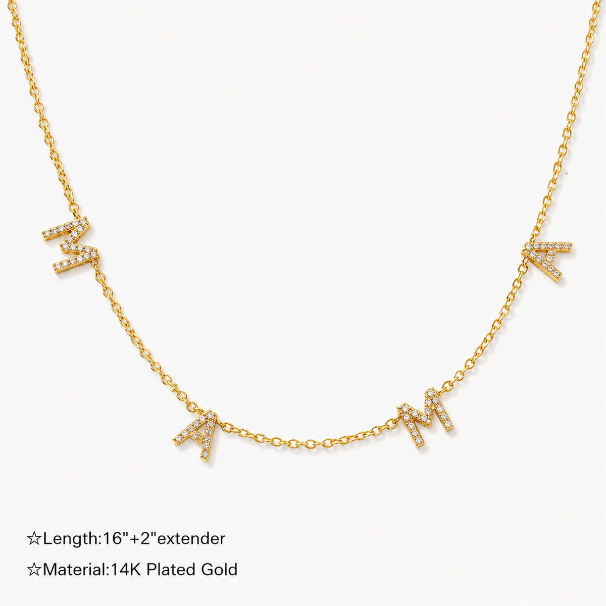 Simple MAMA Letter Necklace