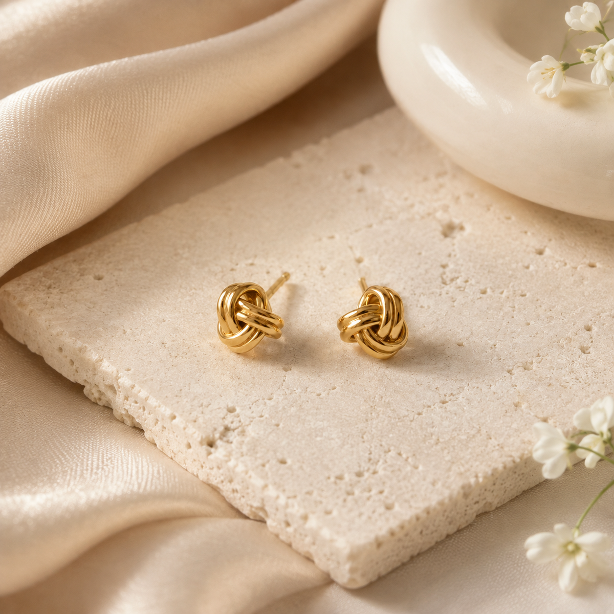 Love Knot Stud Earrings