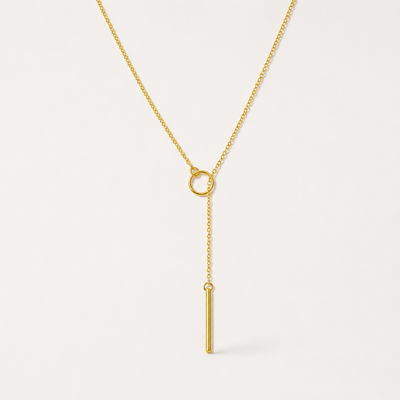 Circle Bar Y Necklace