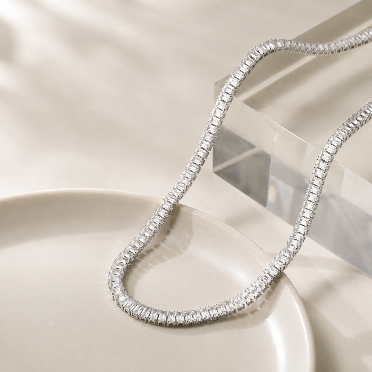 Rectangle CZ Tennis Choker