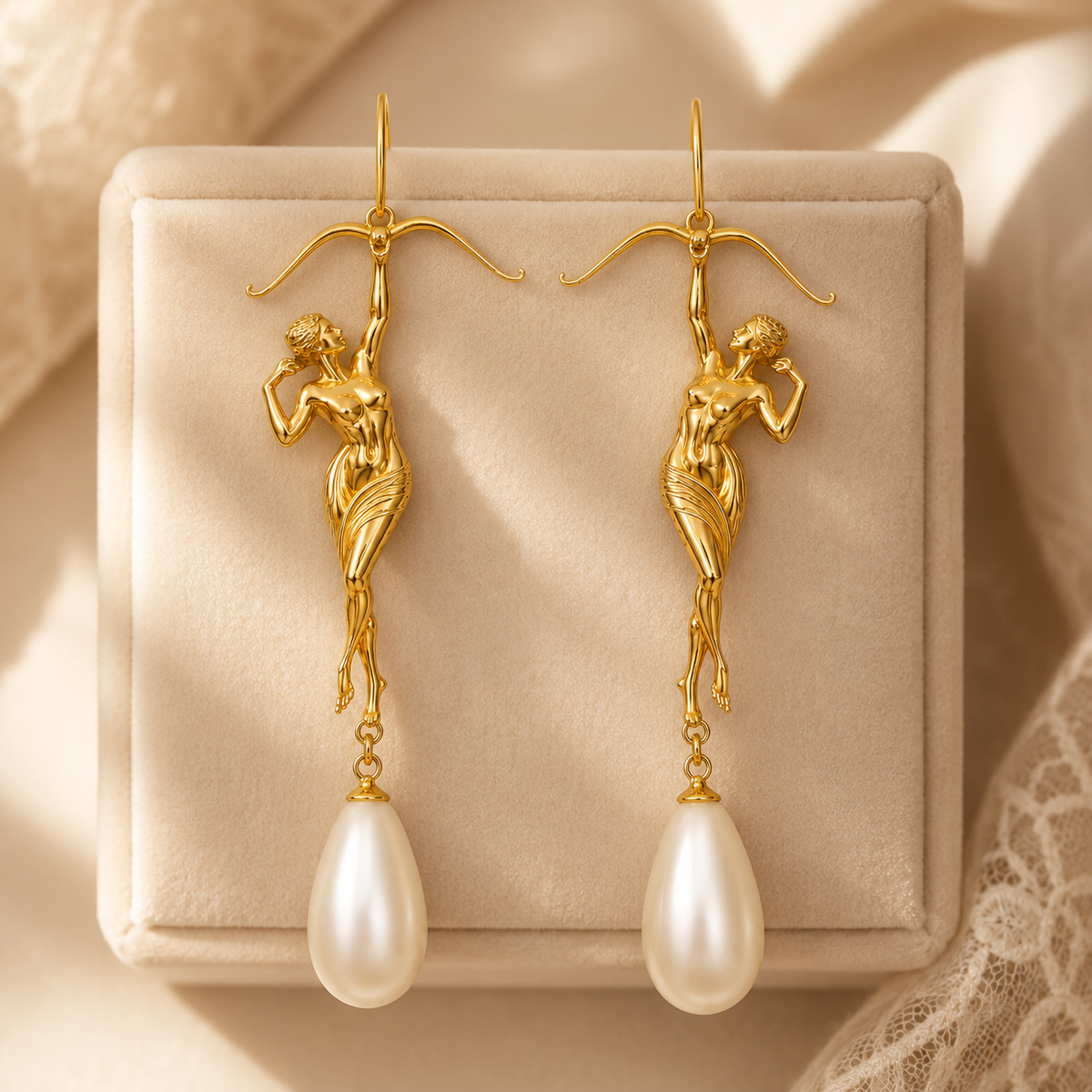 Sagittarius Goddess Dangle Earrings
