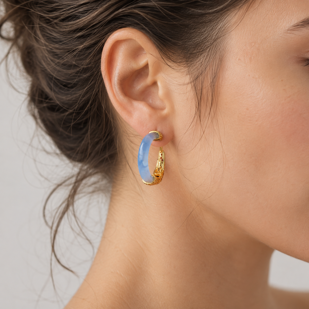 Hollow U-Shape Hoop Earrings
