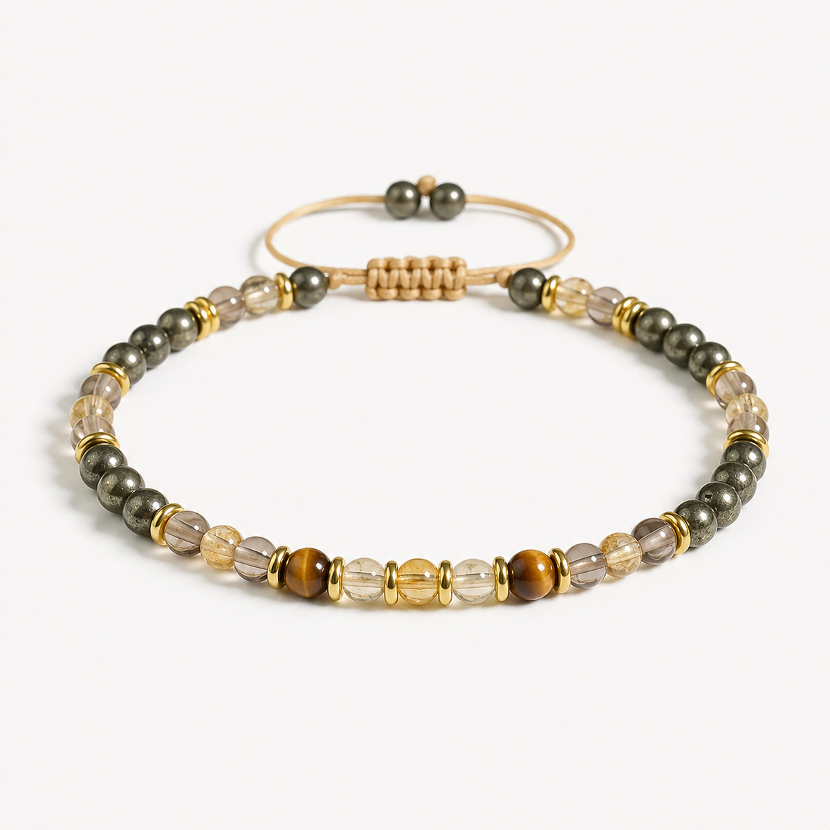 Citrine Tiger Eye Gemstone Bracelet | TEWIKY