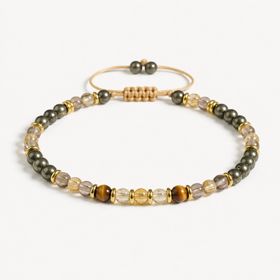 Citrine Tiger Eye Gemstone Bracelet | TEWIKY