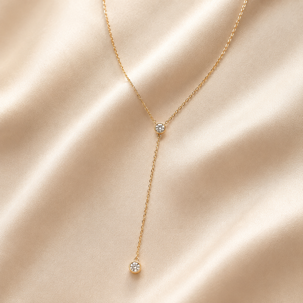 Simple CZ Y Necklace