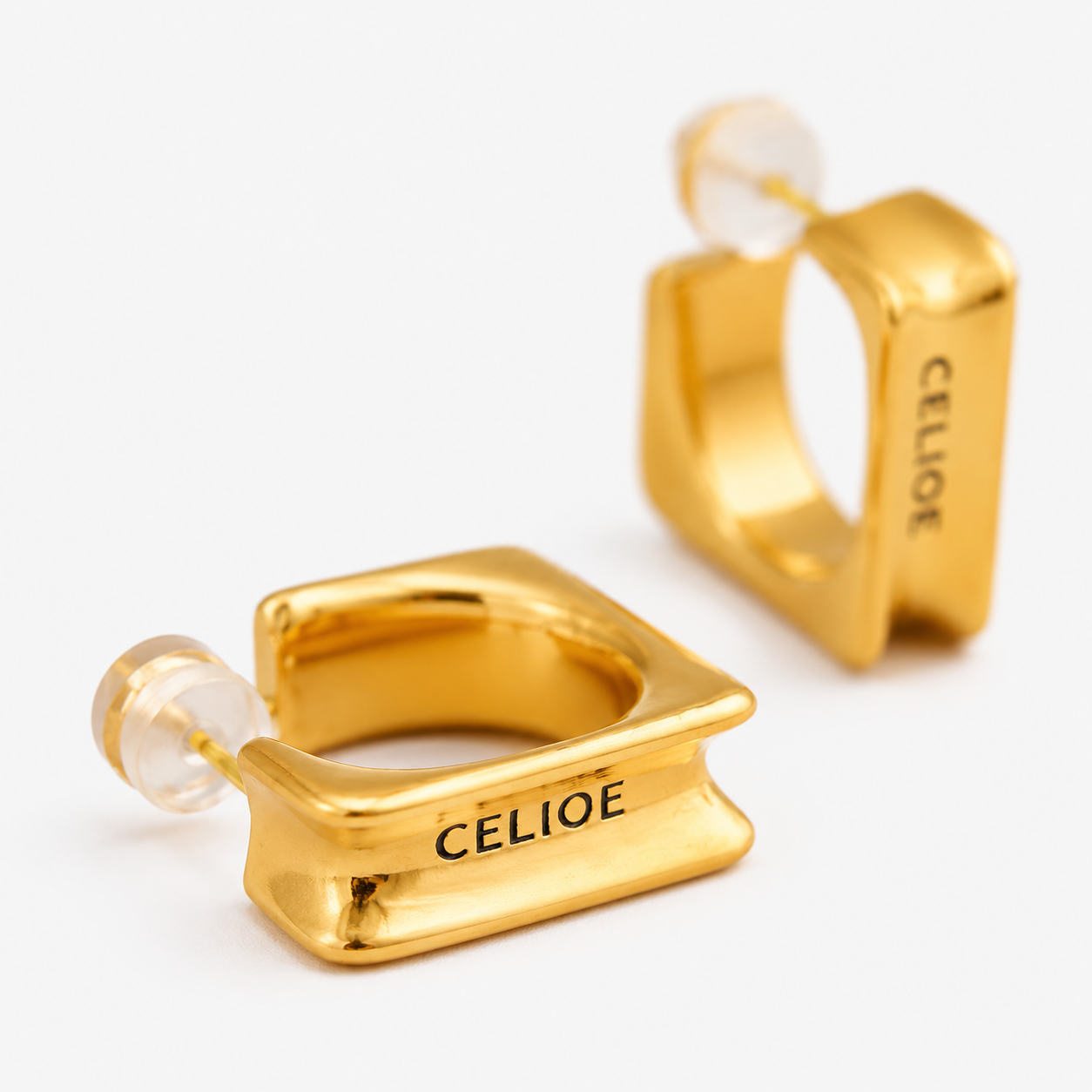 Geometric Square Stud Earrings