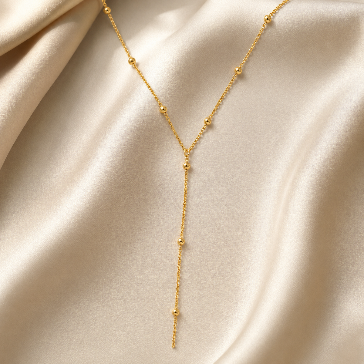 Beaded Y Necklace