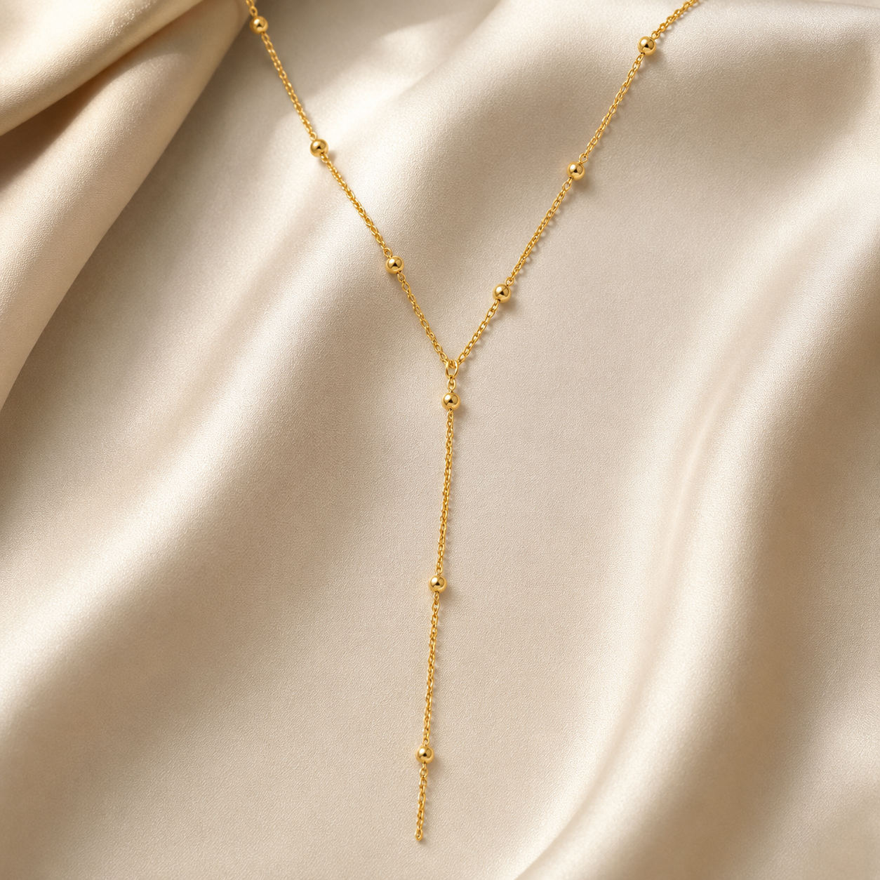 Beaded Y Necklace