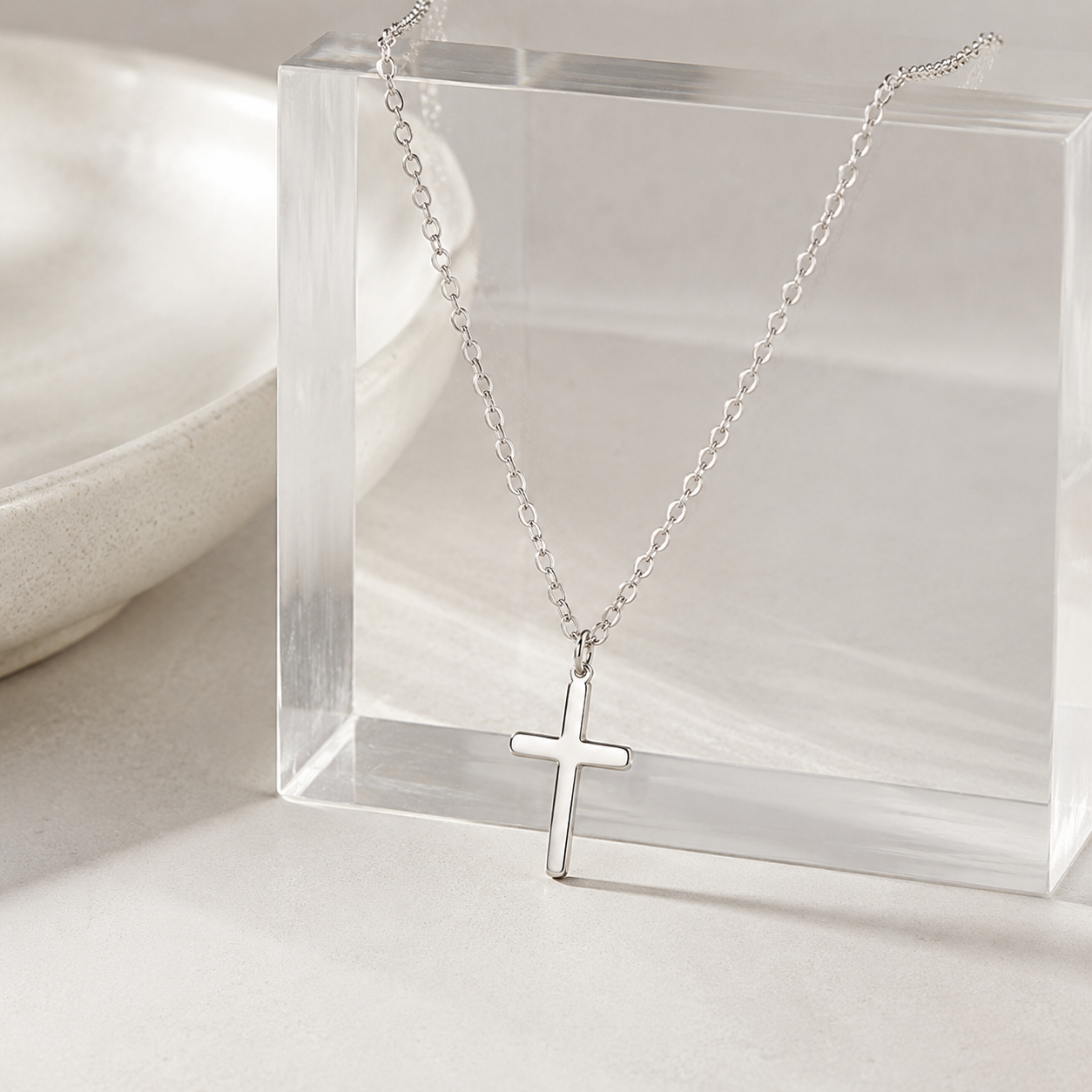 Adjustable Cross Pendant Necklace