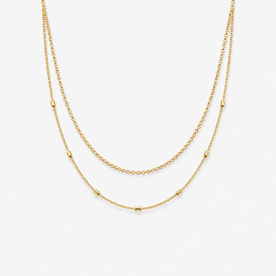 Simple Layered Beaded Necklace