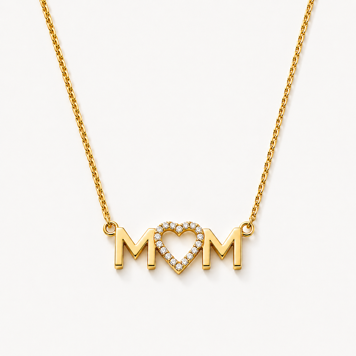 Mom Heart Pendant Necklace