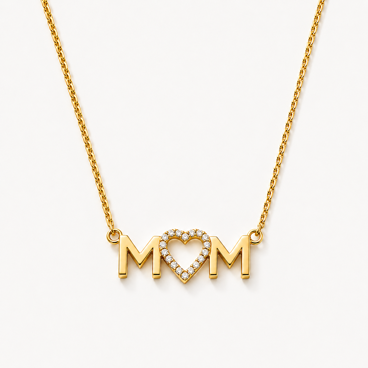 Mom Heart Pendant Necklace