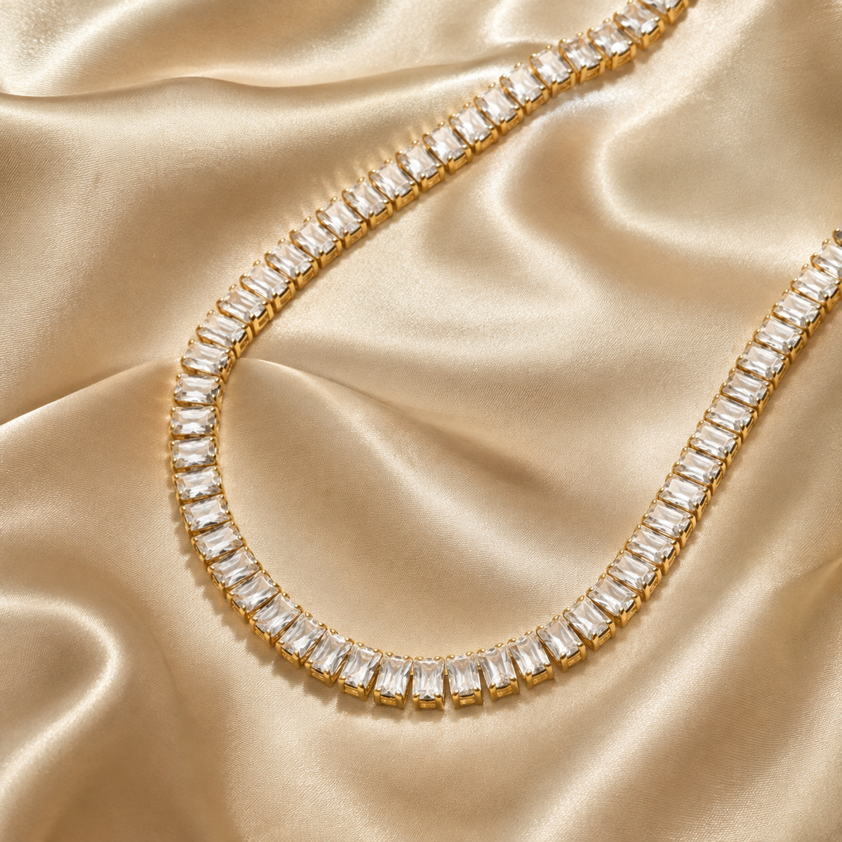 Rectangle CZ Tennis Choker