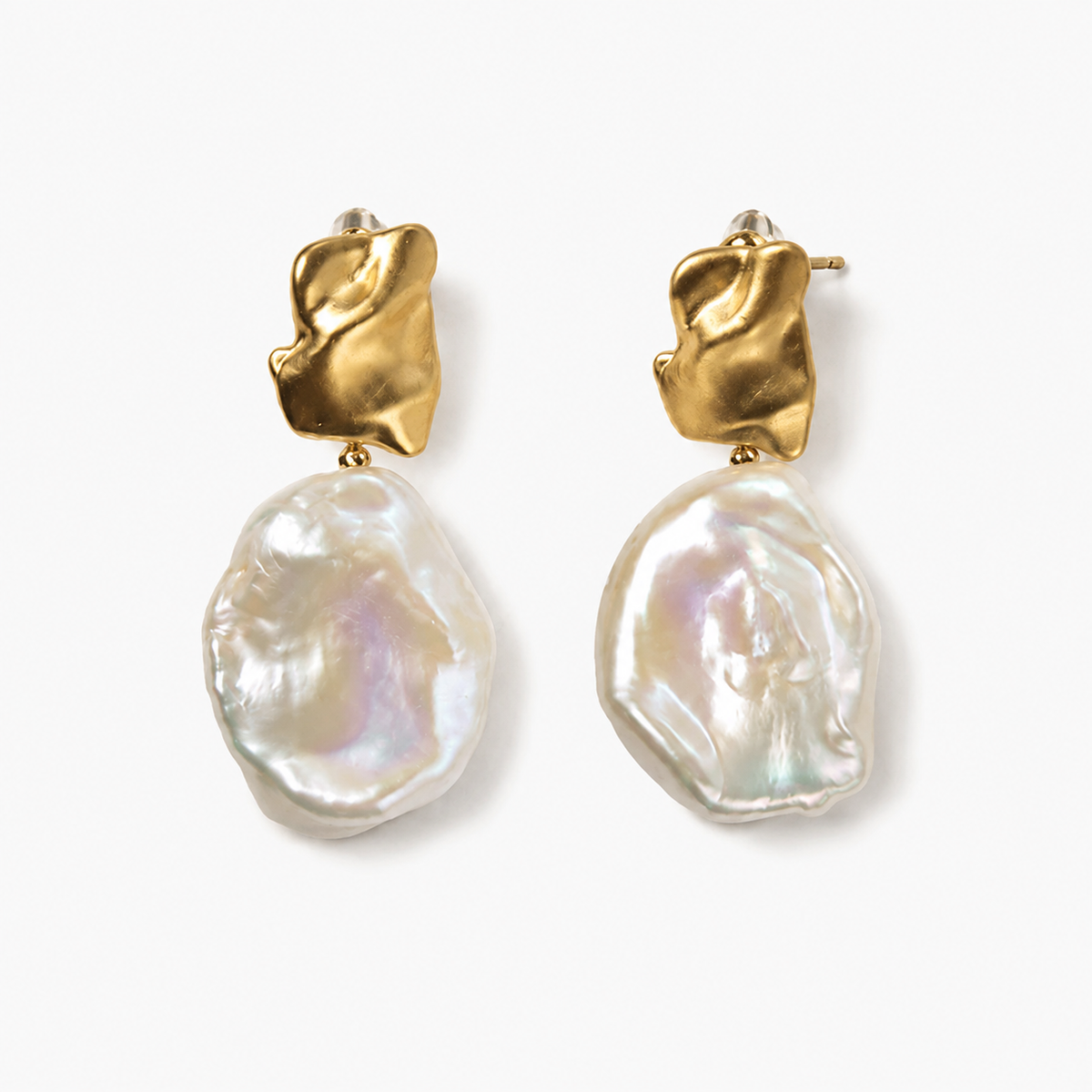 Petal Keshi Freshwater Pearl Earrings
