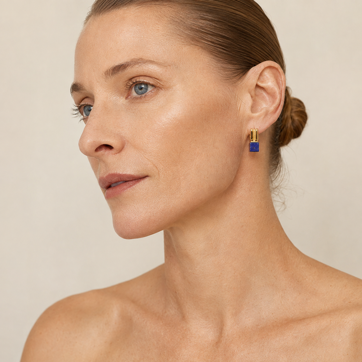 Lapis Lazuli Cube Earrings