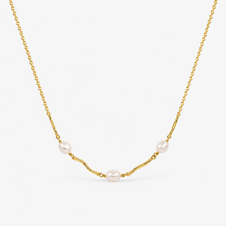Pearl Bar Choker Necklace