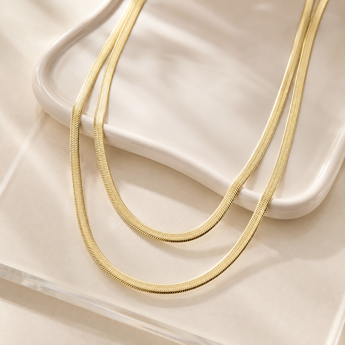 Layered 5mm Snake Chain Necklace
