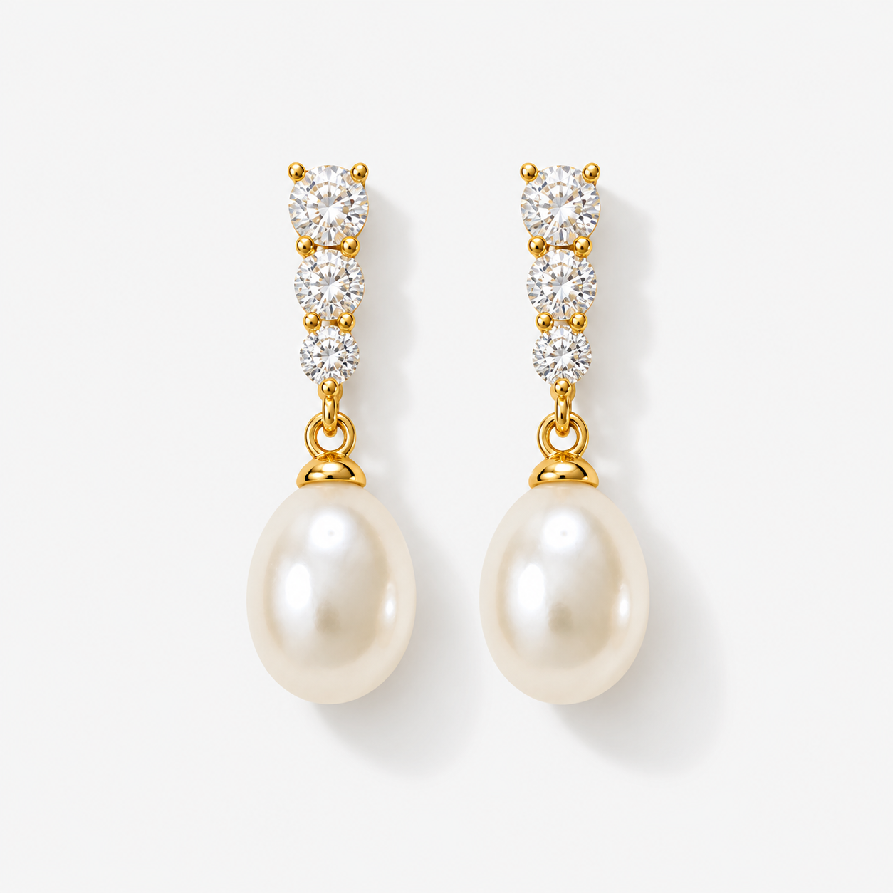 Classic Bridal Pearl Drop Earrings