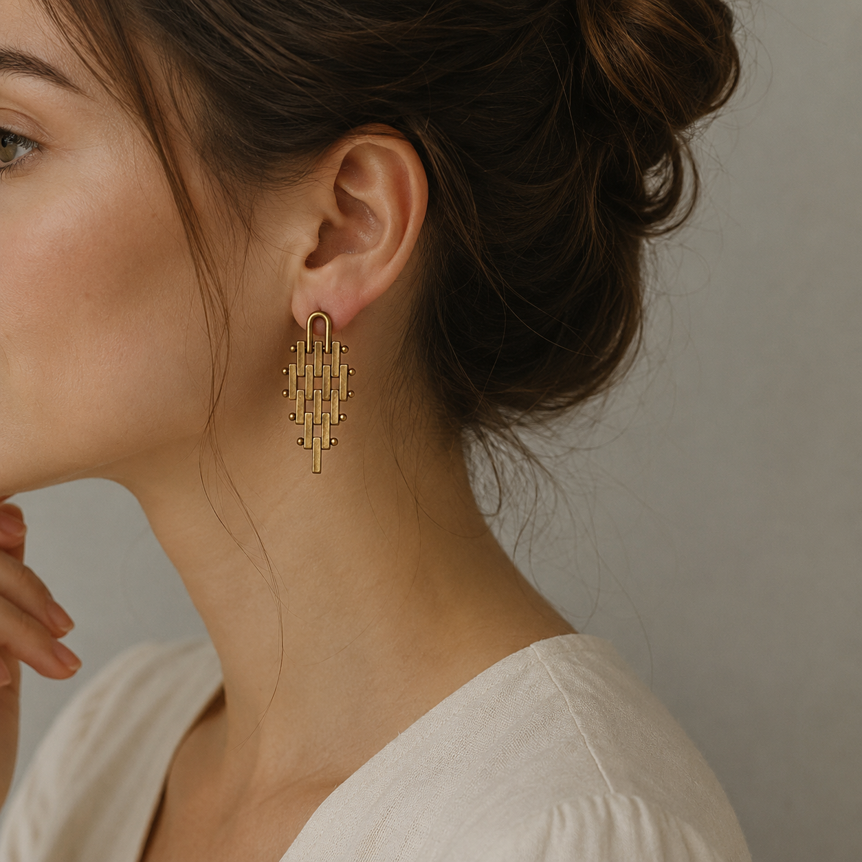 Bold Metal Statement Earrings
