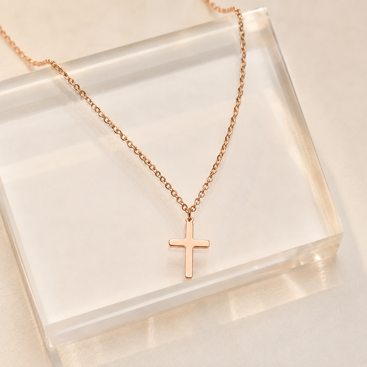 Small Cross Pendant Necklace
