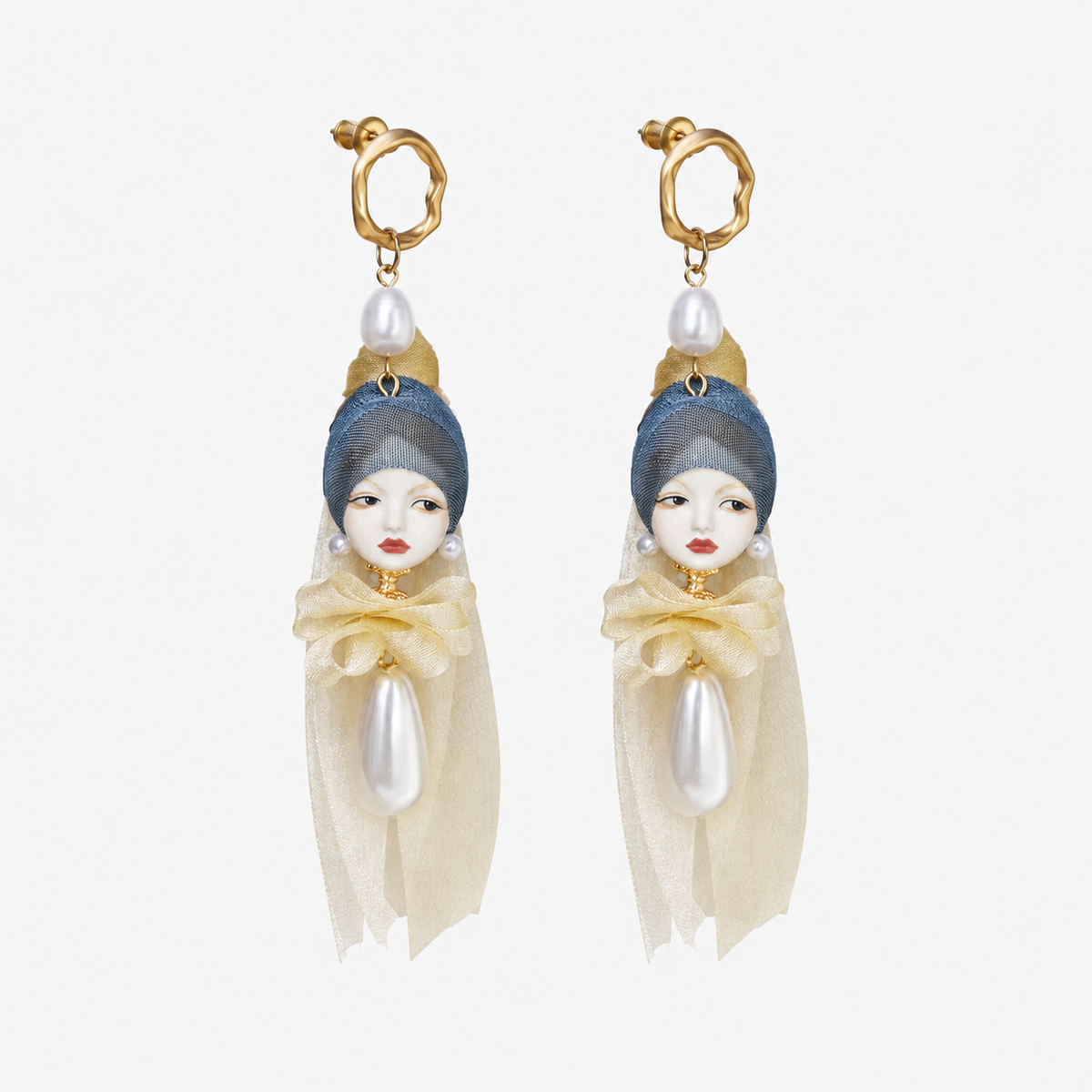 Girl with a Pearl Earring Art Studs
