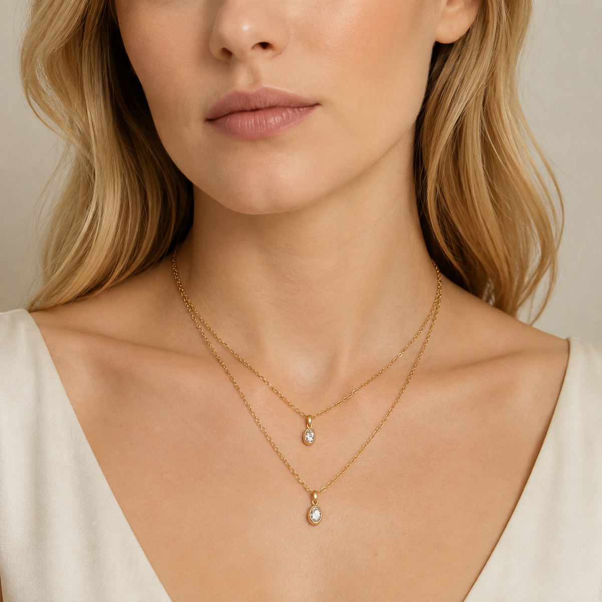 Layered Cubic Zirconia Necklace